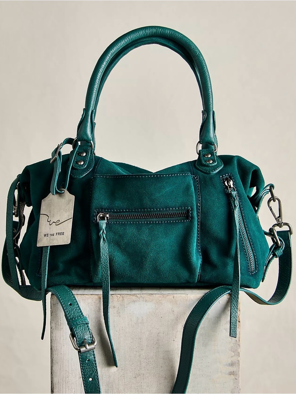 NEW Free People Baby Emerson - Forest Dew Suede